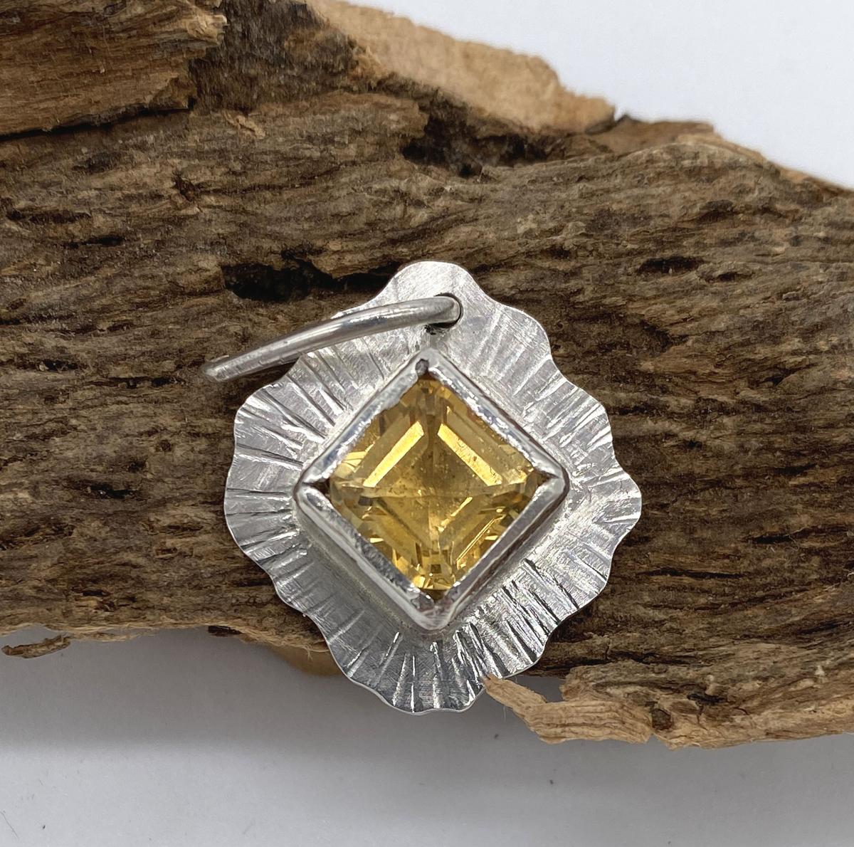Handmade Citrine Silver Pendant