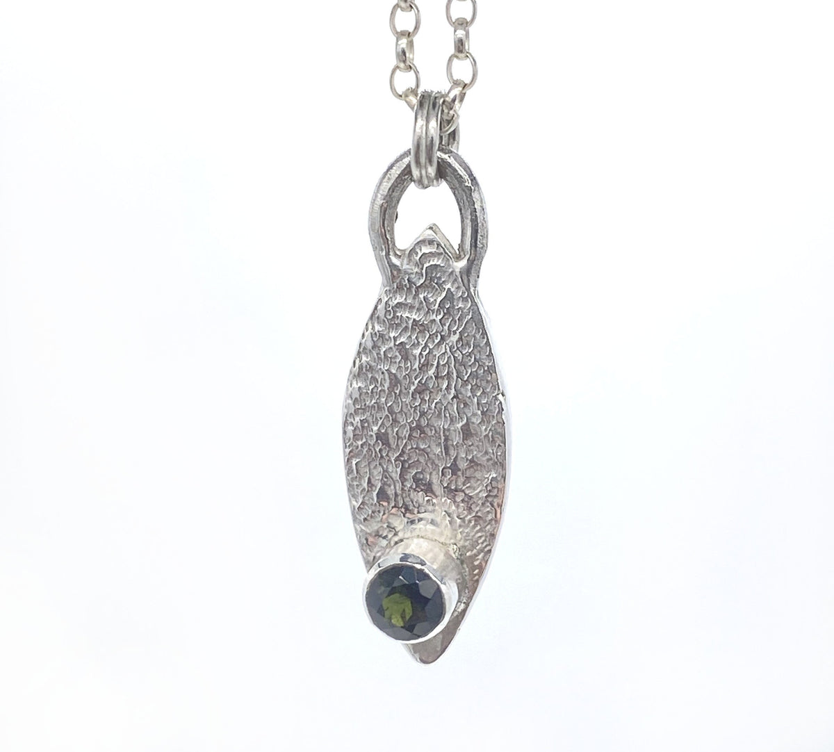 Handmade Chrome Diopside Silver Pendant - Special Offer!