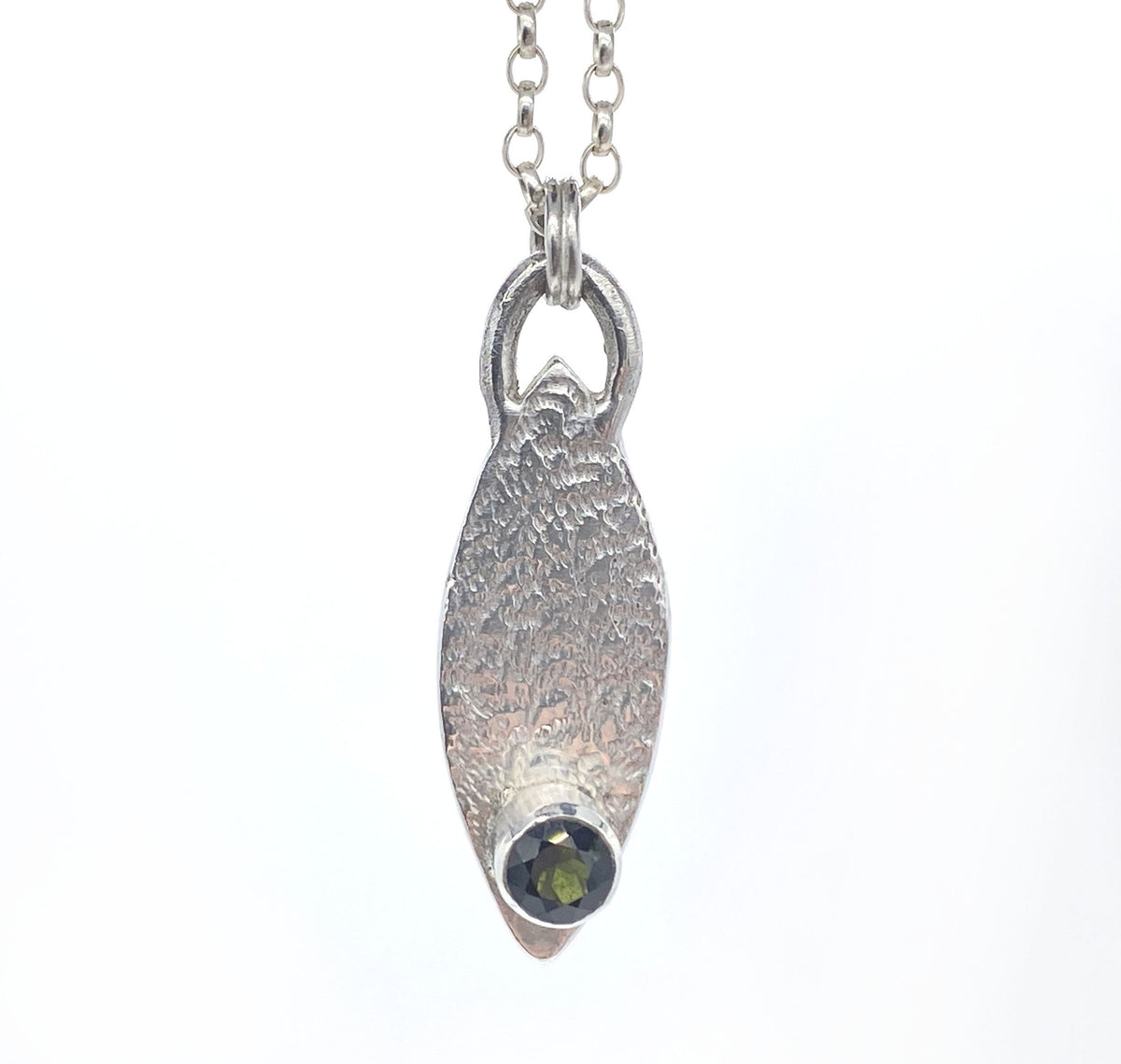 Handmade Chrome Diopside Silver Pendant - Special Offer!