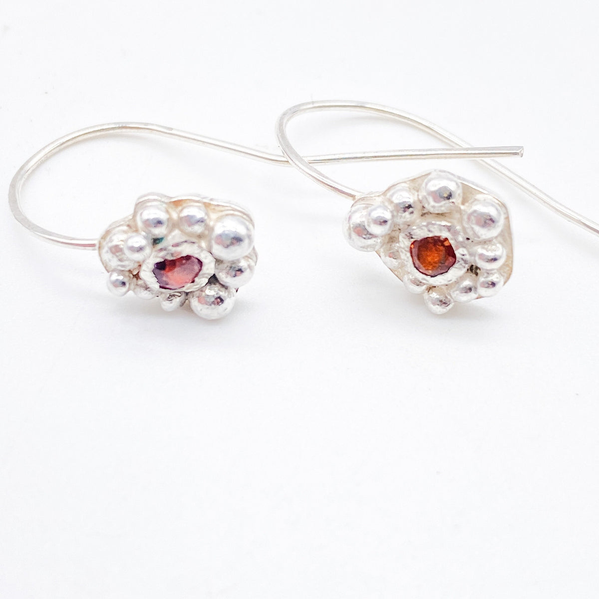 Handmade Songea Sapphire Silver Earrings