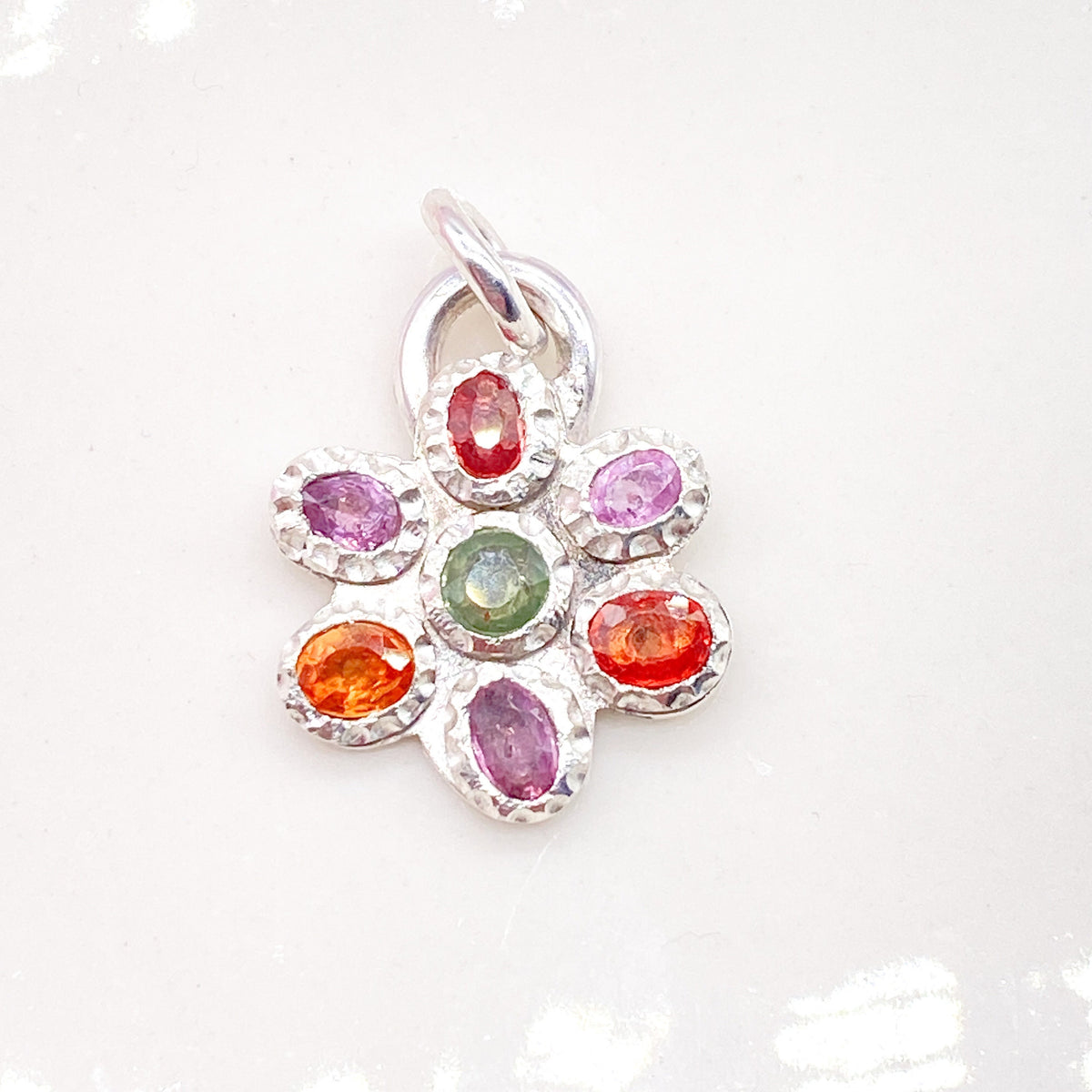 Sapphire Silver Pendant Handmade