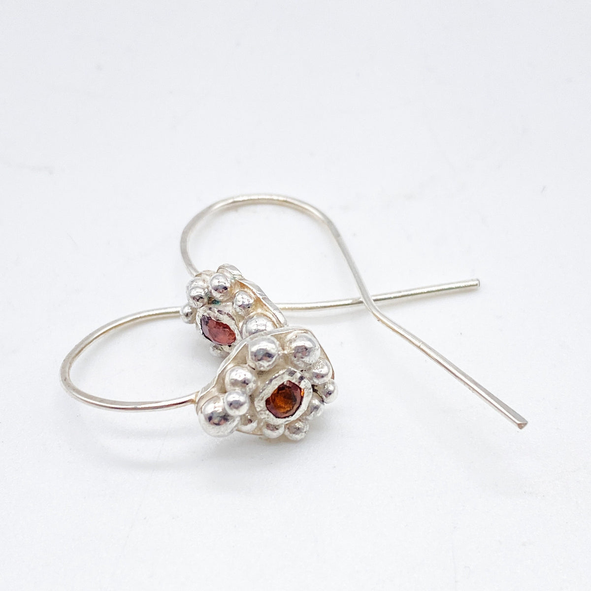 Handmade Songea Sapphire Silver Earrings