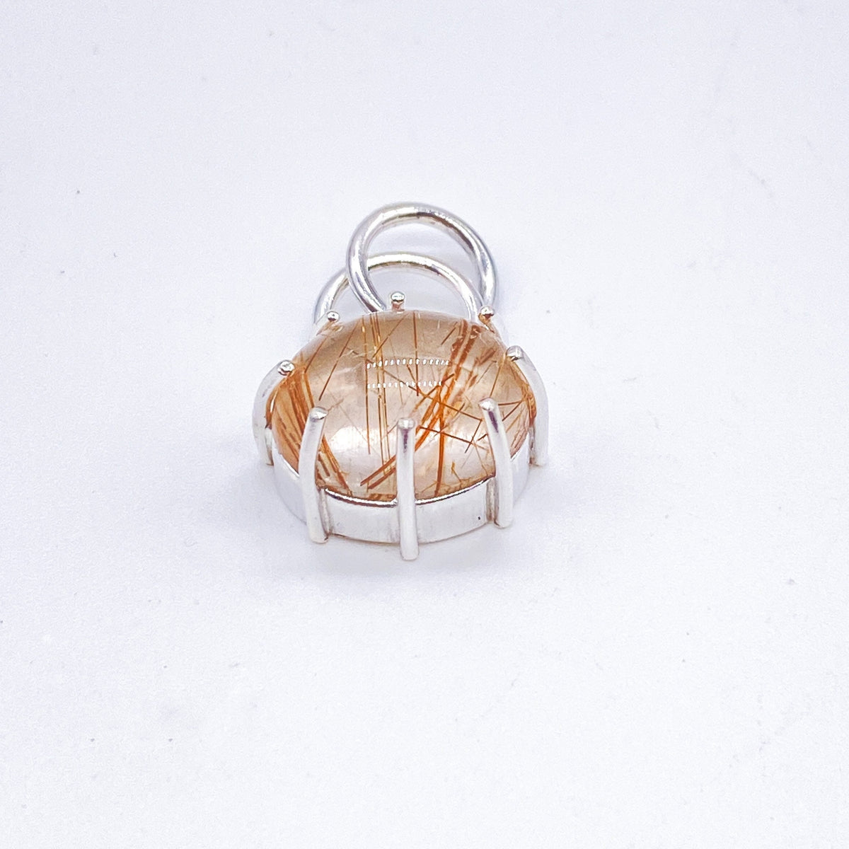 Rutilated Quartz Sterling Silver Pendant