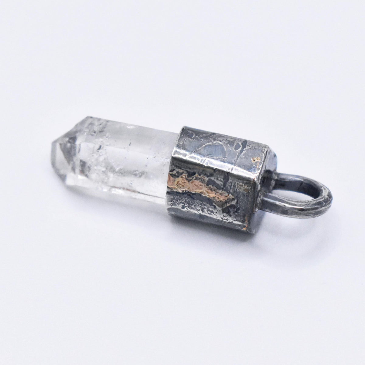 Handmade Brandberg Quartz Tantric Twin Silver Pendant