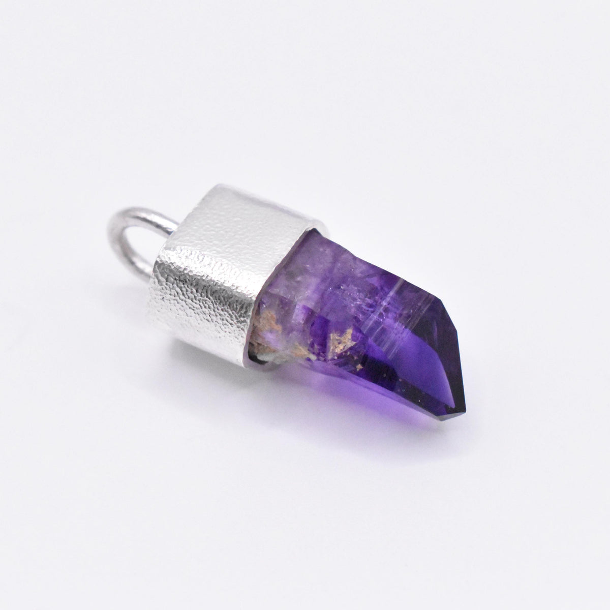 Brandberg Amethyst Phantom Crystal Silver Pendant