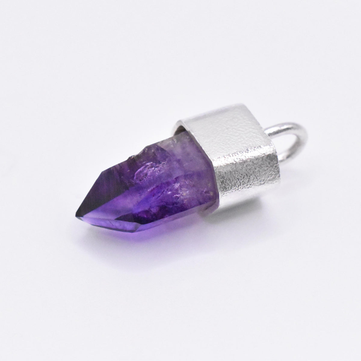 Brandberg Amethyst Phantom Crystal Silver Pendant