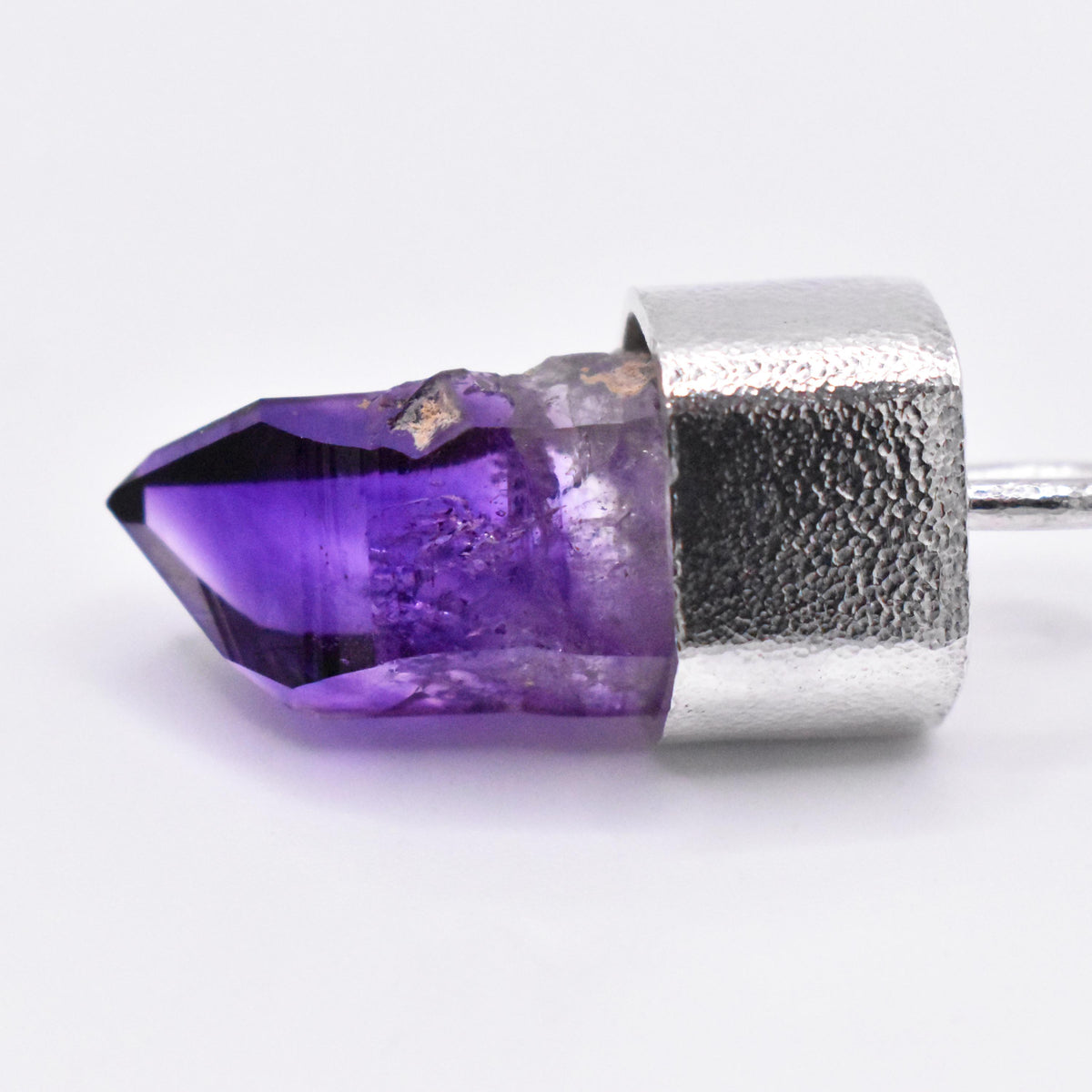 Brandberg Amethyst Phantom Crystal Silver Pendant