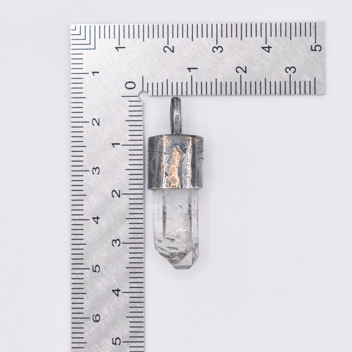 Handmade Brandberg Quartz Tantric Twin Silver Pendant