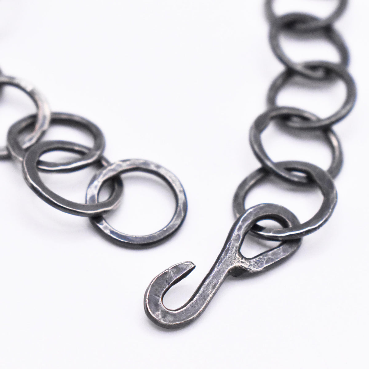 Handmade Oxidised Sterling Silver Bracelet with Tourmalines and 9ct Gold