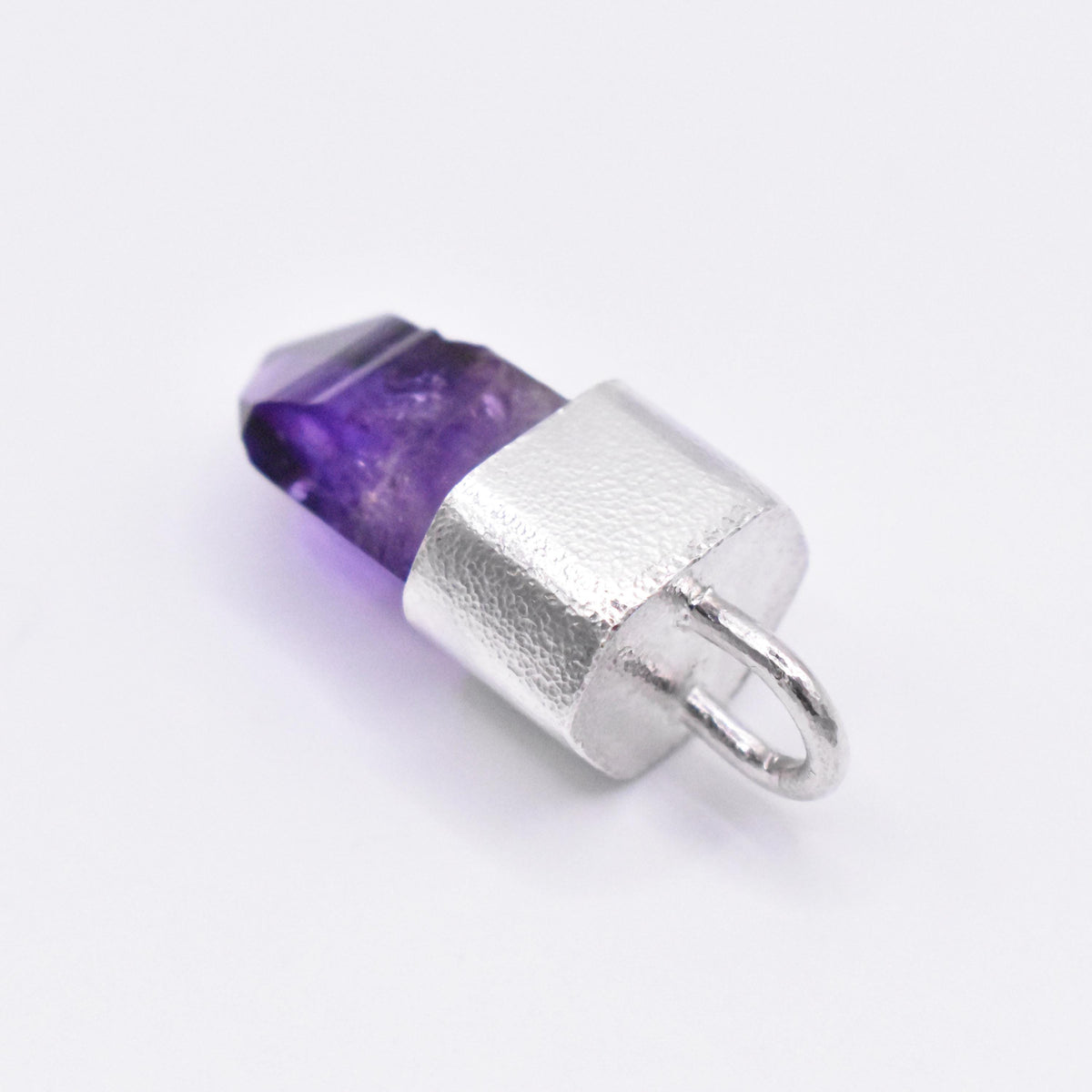 Brandberg Amethyst Phantom Crystal Silver Pendant