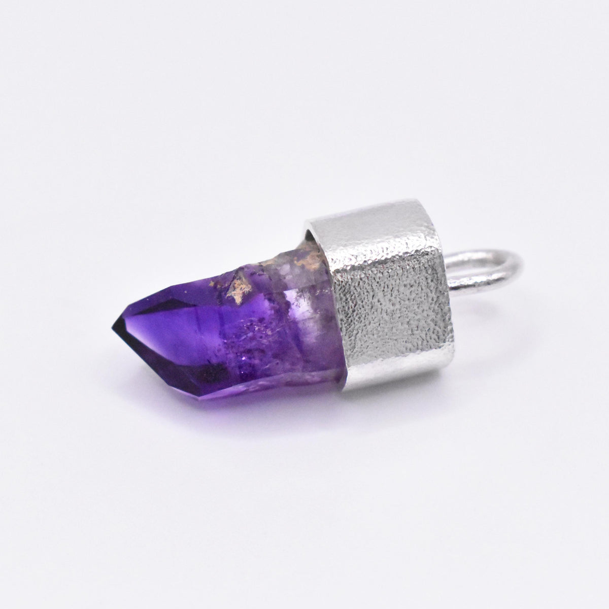 Brandberg Amethyst Phantom Crystal Silver Pendant