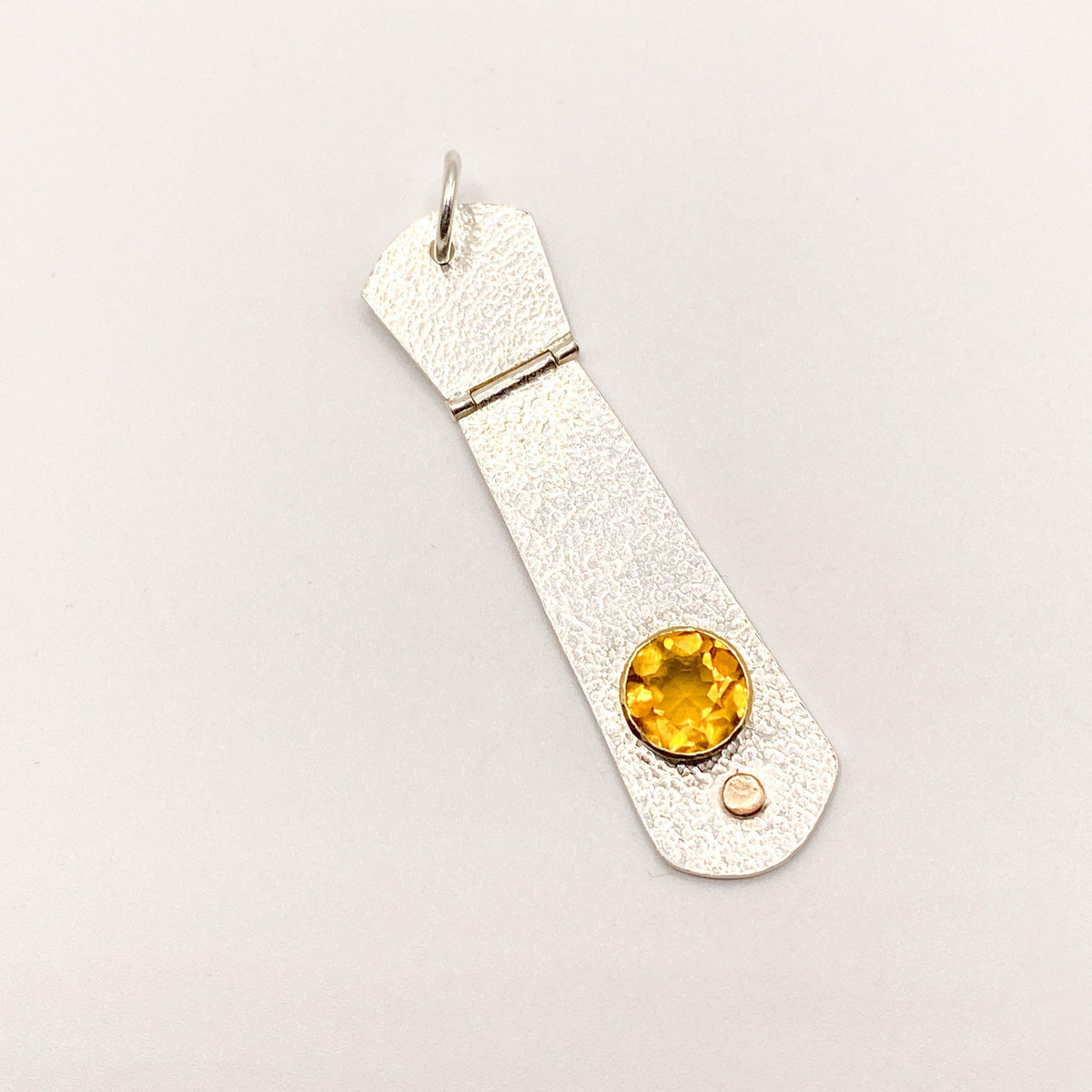 Natural Citrine Silver Pendant