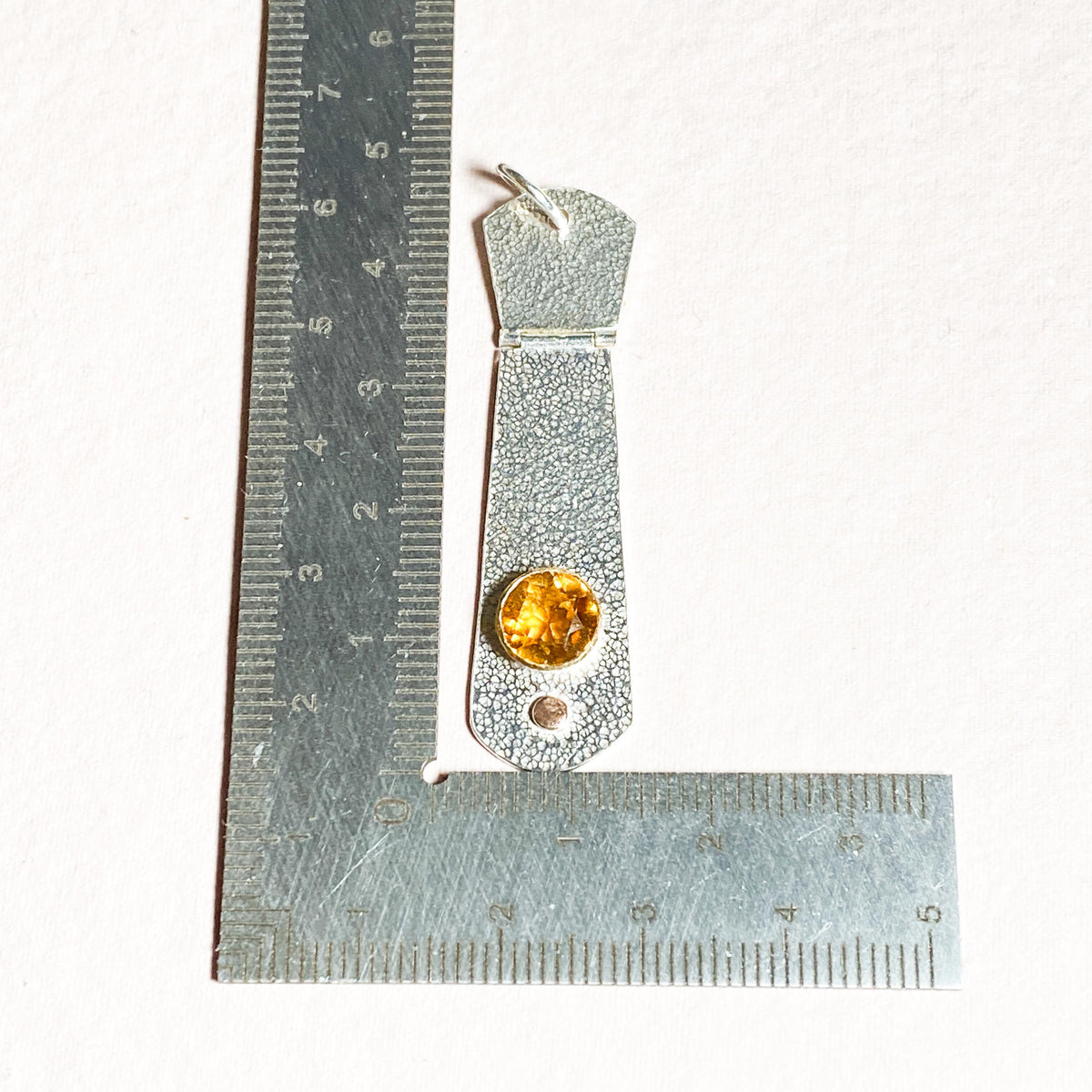 Natural Citrine Silver Pendant