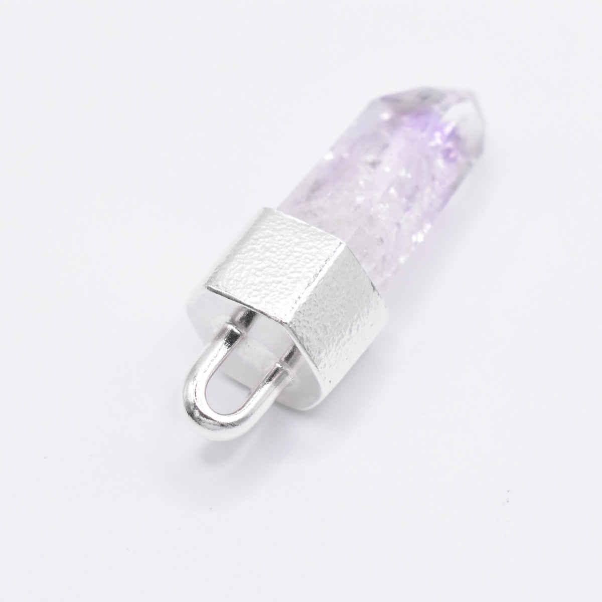 Handmade Brandberg Enhydro Rainbow Crystal Silver Pendant