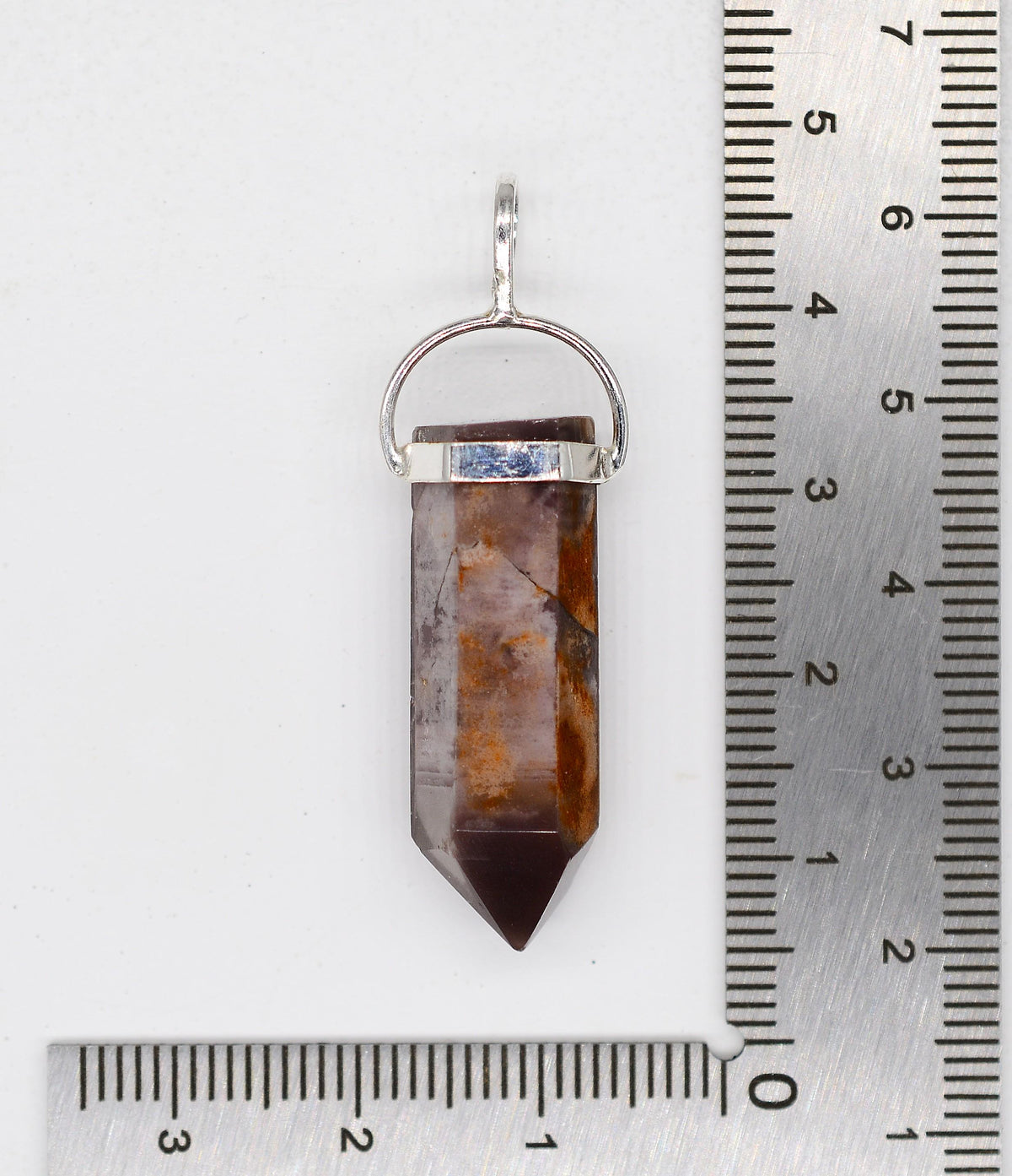 Lithium Phantom Quartz Silver Pendant