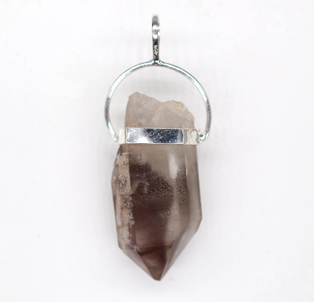 Lithium Phantom Quartz Silver Pendant