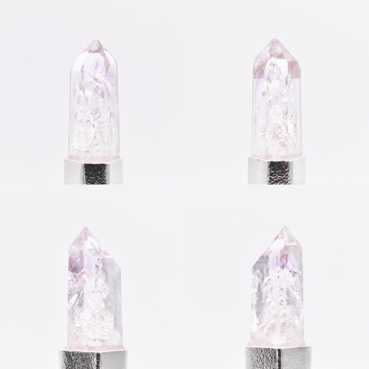 Handmade Brandberg Enhydro Rainbow Crystal Silver Pendant