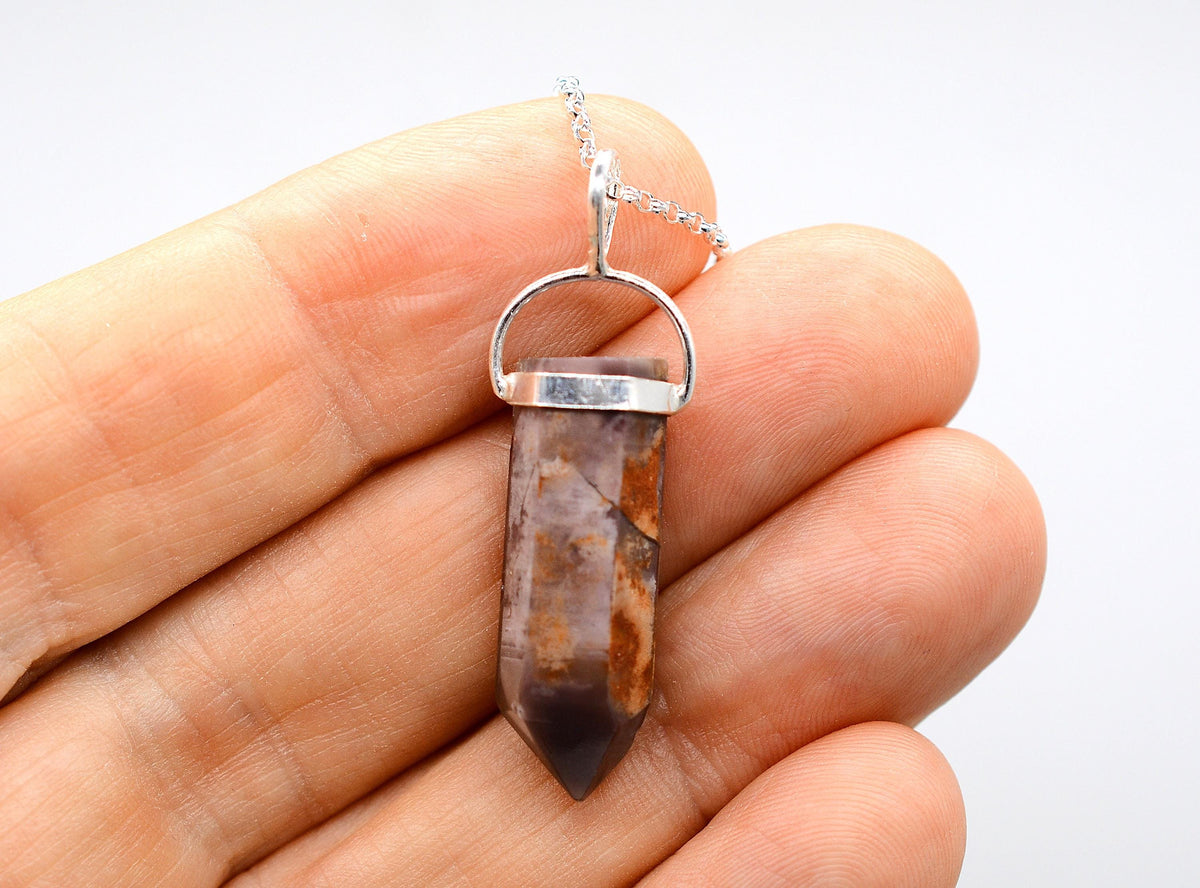 Lithium Phantom Quartz Silver Pendant