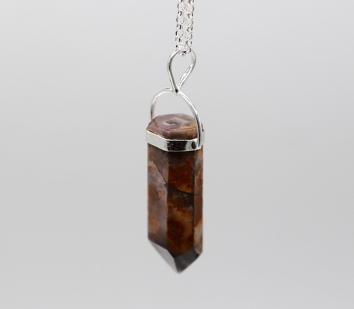 Lithium Phantom Quartz Silver Pendant