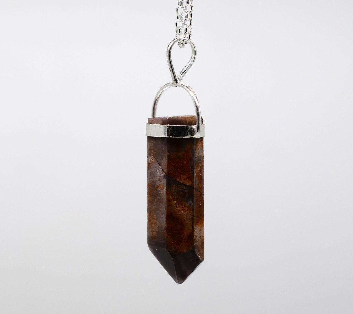 Lithium Phantom Quartz Silver Pendant
