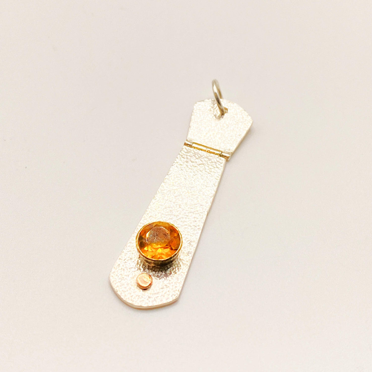 Natural Citrine Silver Pendant