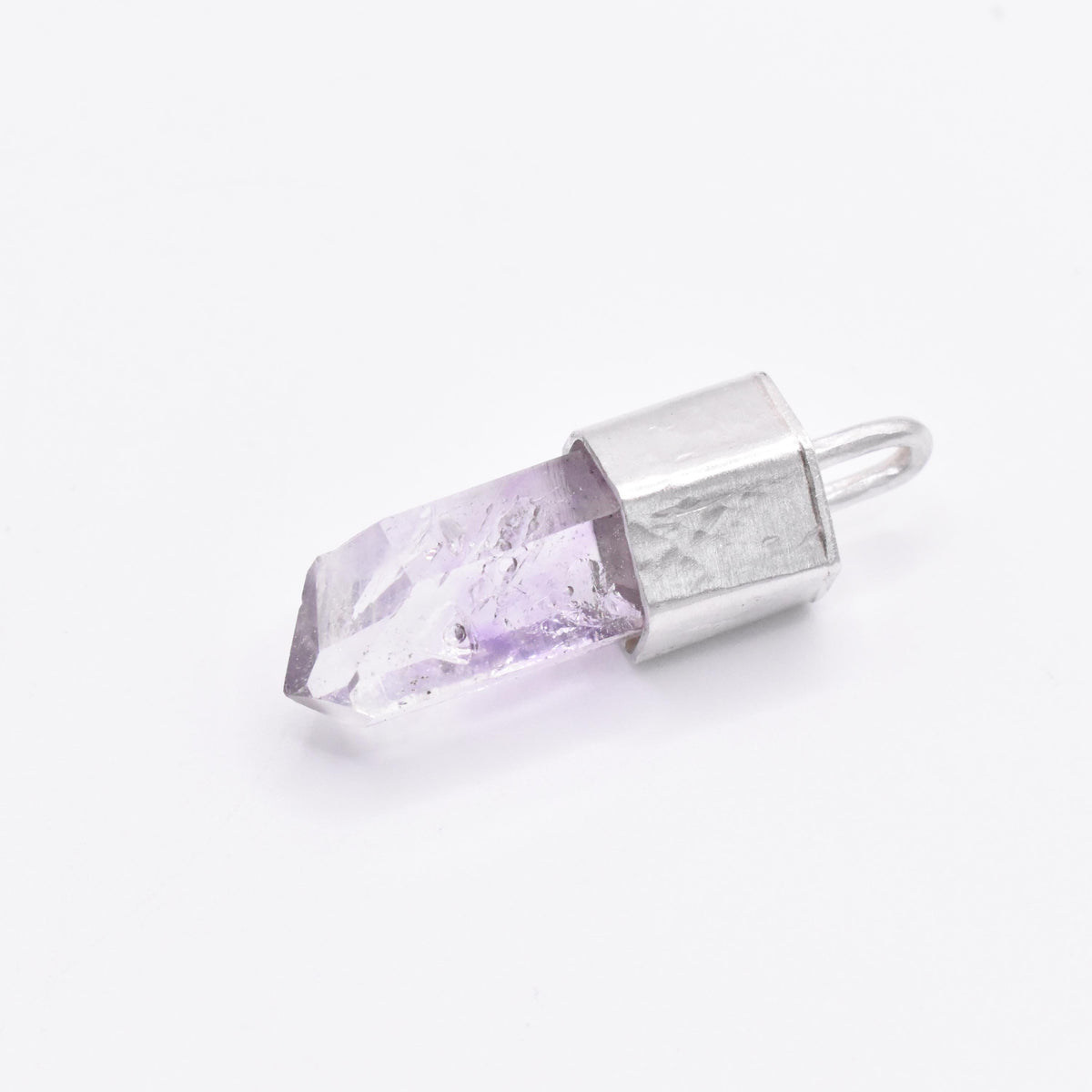 Handmade Brandberg Enhydro Quartz Silver Pendant