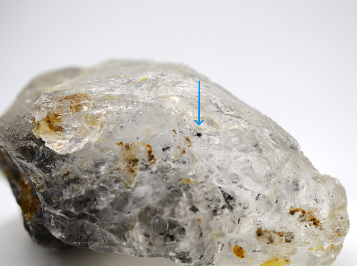 Tibetan Black Bubble Enhydro Self-Healed Rainbow Crystal