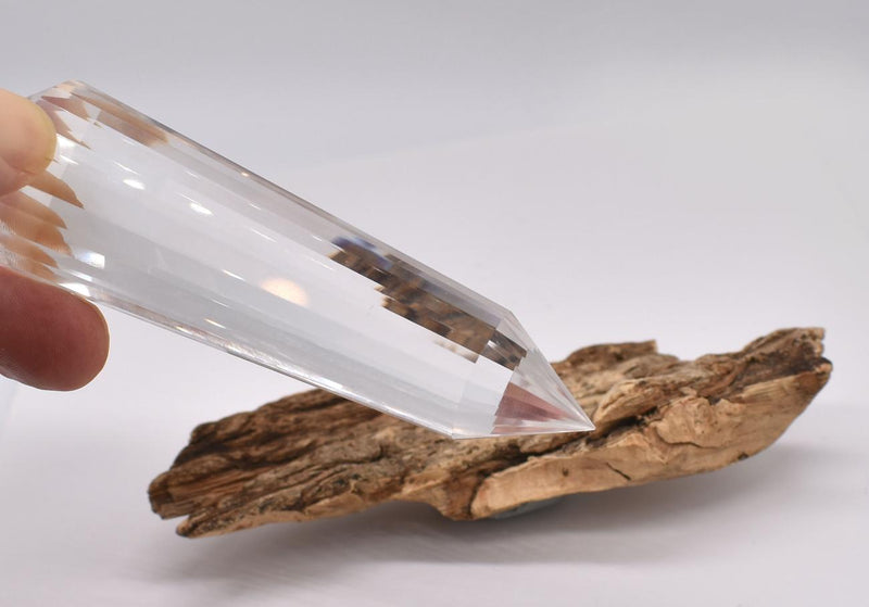 24 Sided Himalayan Quartz Vogel Wand ~ Flawless