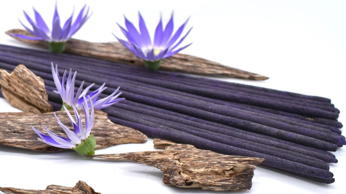 Limited Edition Organic Blue Lotus & Oud (Agarwood) Incense Sticks