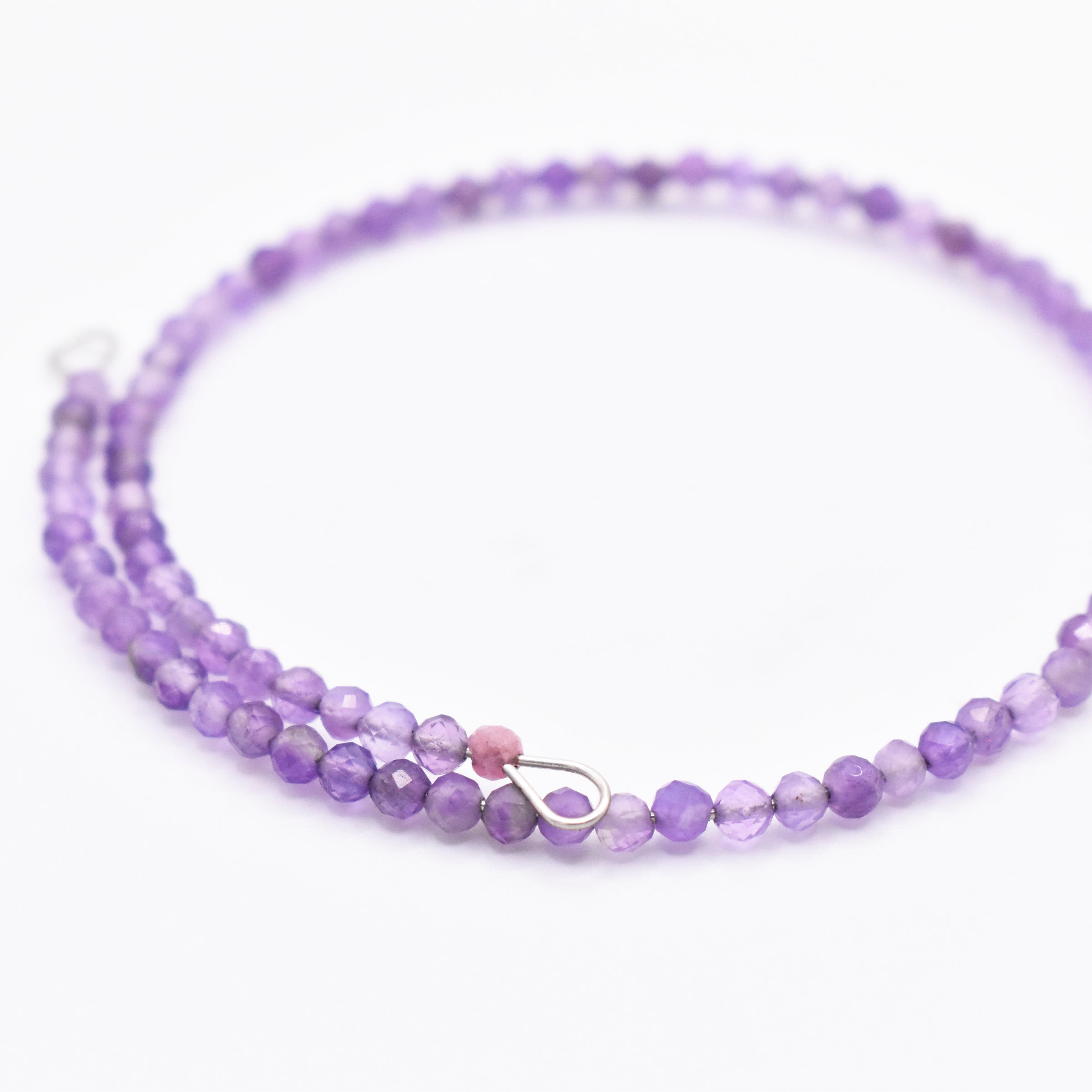 Faceted Amethyst Bracelet: Unique Handmade Natural Gemstone Jewellery