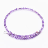 Faceted Amethyst Bracelet: Unique Handmade Natural Gemstone Jewellery