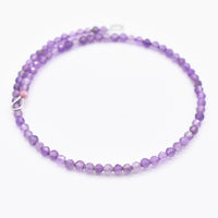 Faceted Amethyst Bracelet: Unique Handmade Natural Gemstone Jewellery