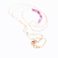 Handmade Pink Sapphire Gold Necklace