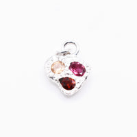 Handmade Madeira Citrine, Peach Garnet and Pink Tourmaline Sterling Silver Pendant