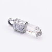 Handmade Brandberg Quartz Tantric Twin Silver & 9ct Gold Pendant