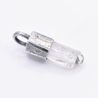 Handmade Brandberg Quartz Tantric Twin Silver & 9ct Gold Pendant