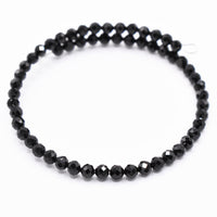 Faceted Black Spinel Bracelet: Unique Handmade Natural Gemstone Jewellery