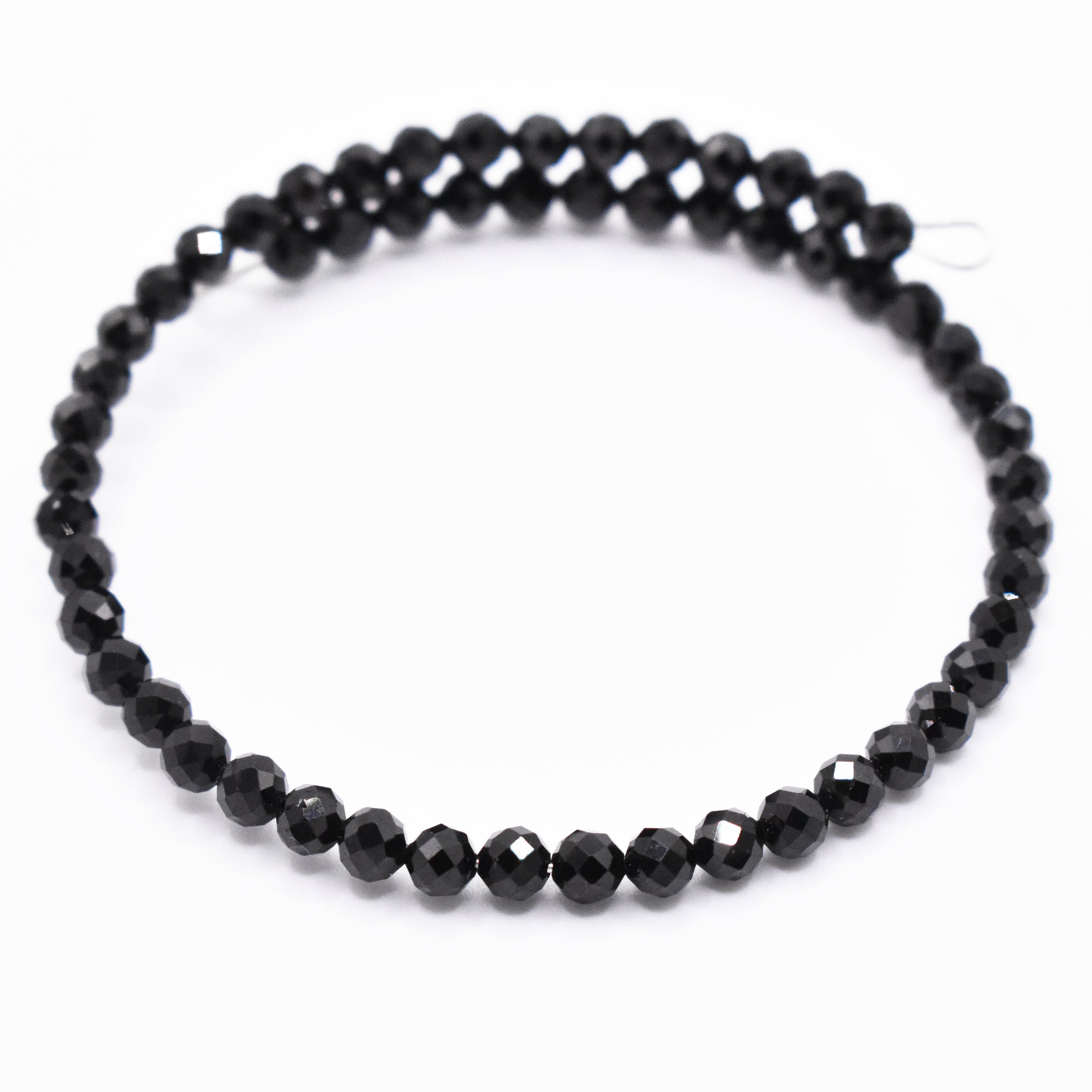 Faceted Black Spinel Bracelet: Unique Handmade Natural Gemstone Jewellery