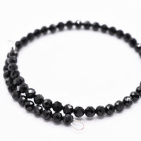 Faceted Black Spinel Bracelet: Unique Handmade Natural Gemstone Jewellery