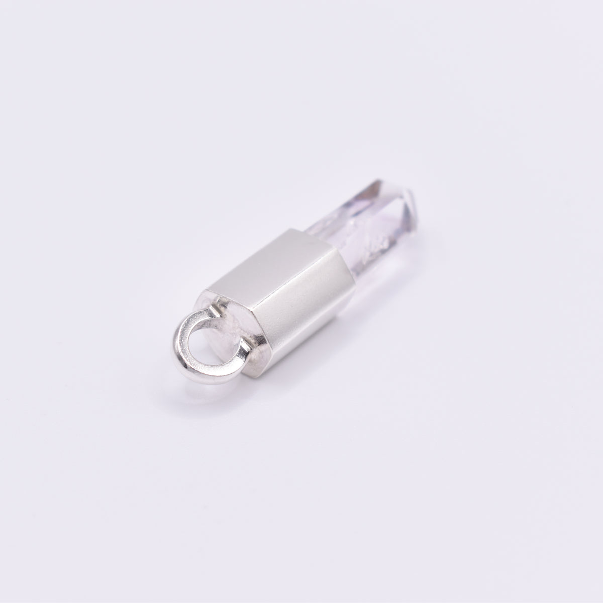 Handmade Brandberg Quartz Enhydro Silver Pendant