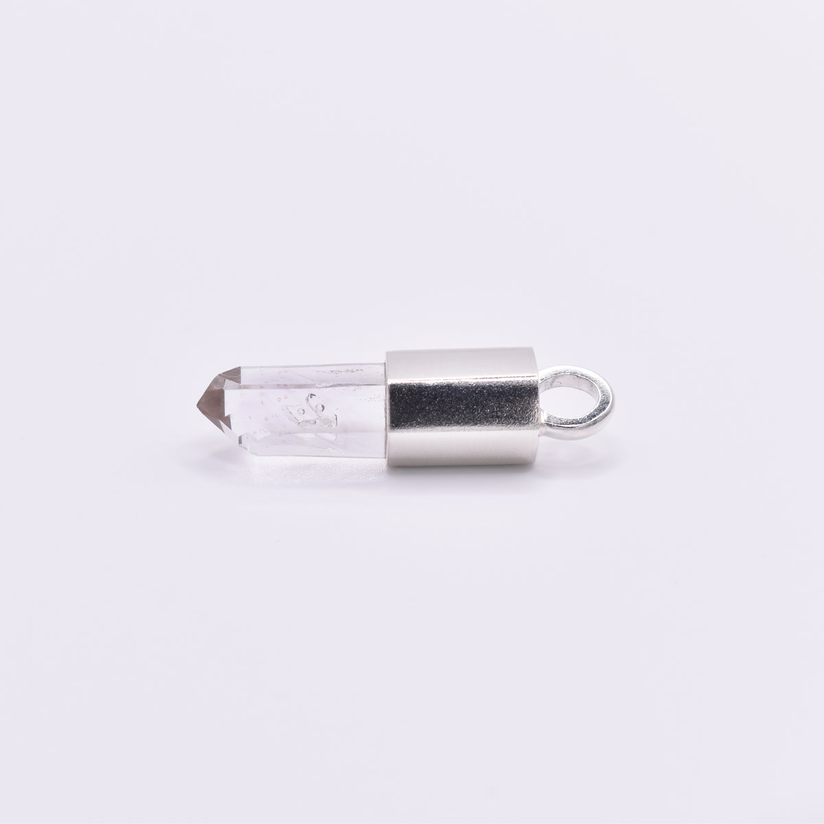 Handmade Brandberg Quartz Enhydro Silver Pendant