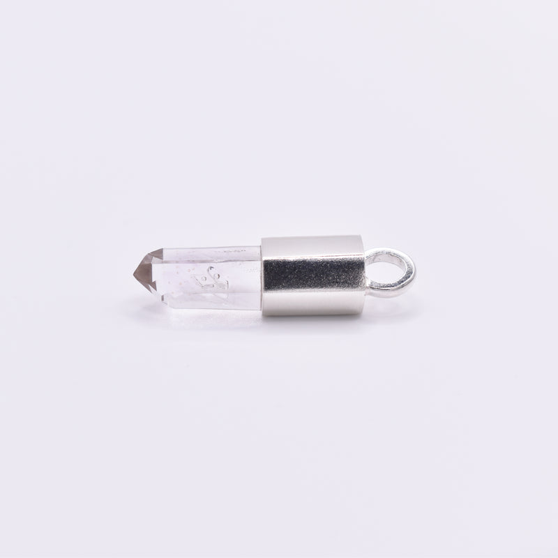 Handmade Brandberg Quartz Enhydro Silver Pendant