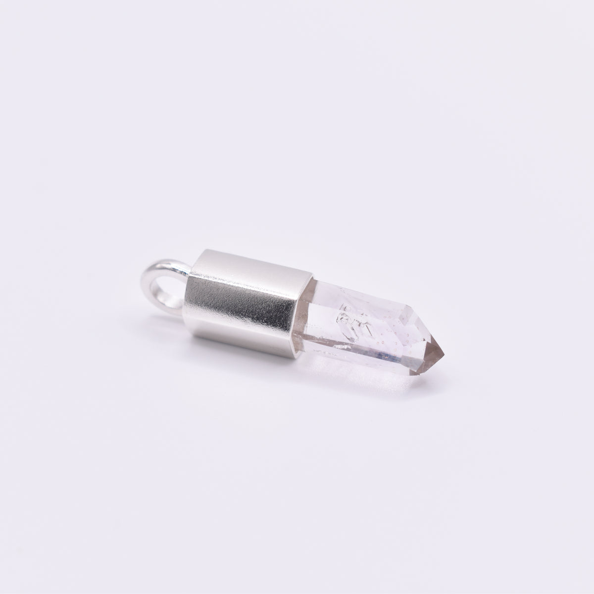 Handmade Brandberg Quartz Enhydro Silver Pendant