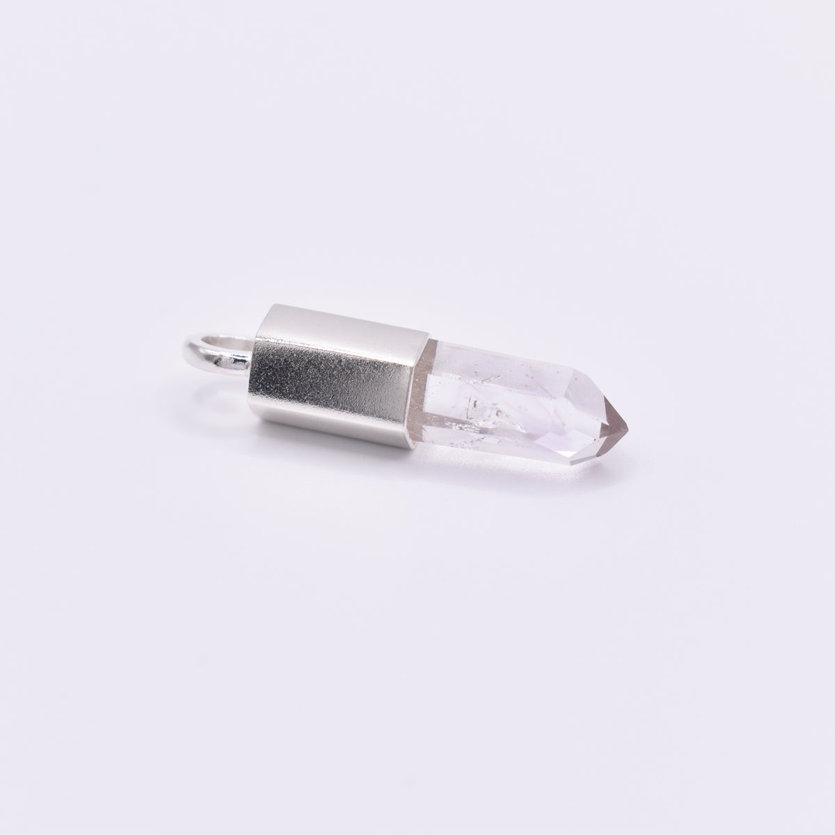 Handmade Brandberg Quartz Enhydro Silver Pendant