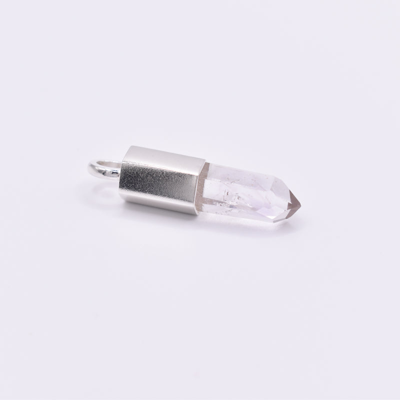 Handmade Brandberg Quartz Enhydro Silver Pendant