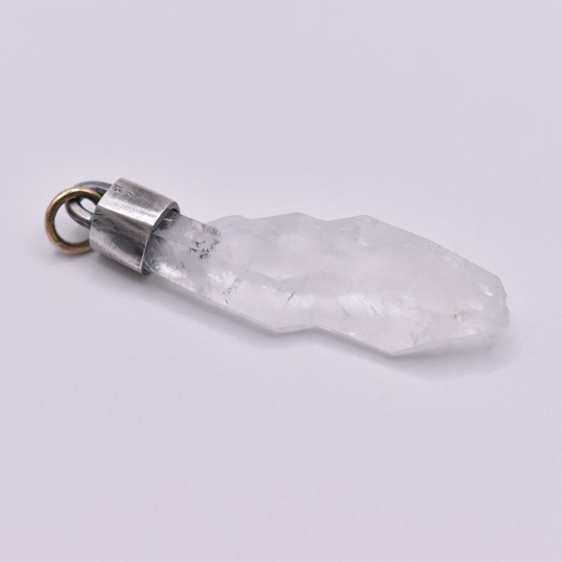 Handmade Faden Quartz Sterling Silver Crystal Pendant