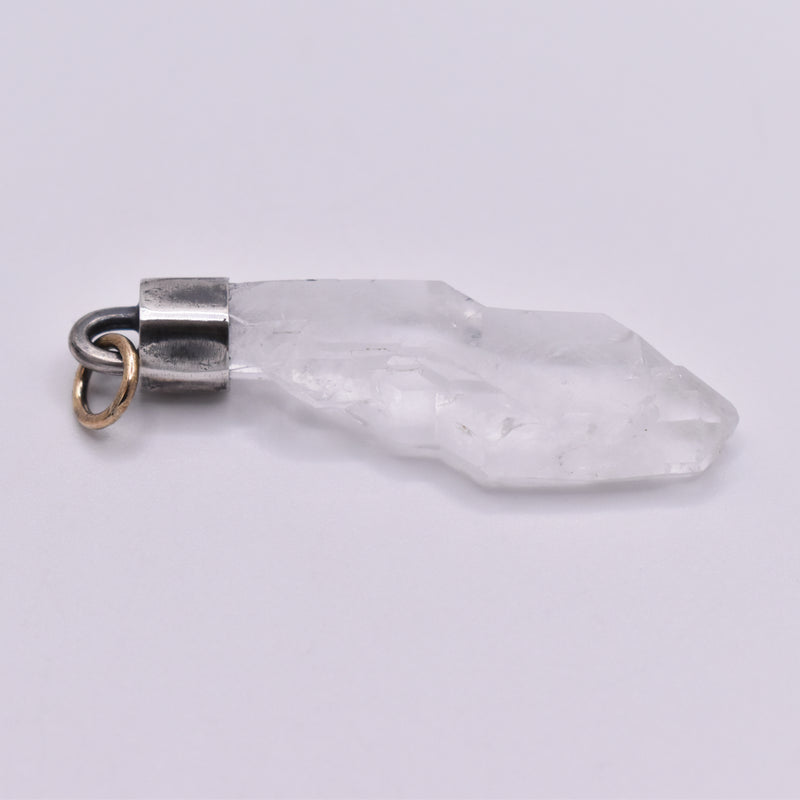 Handmade Faden Quartz Sterling Silver Crystal Pendant