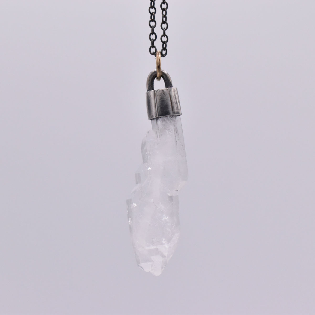 Handmade Faden Quartz Sterling Silver Crystal Pendant