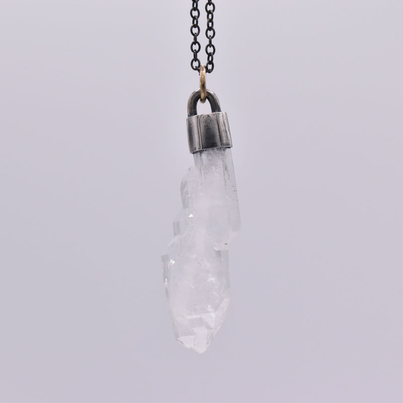 Handmade Faden Quartz Sterling Silver Crystal Pendant