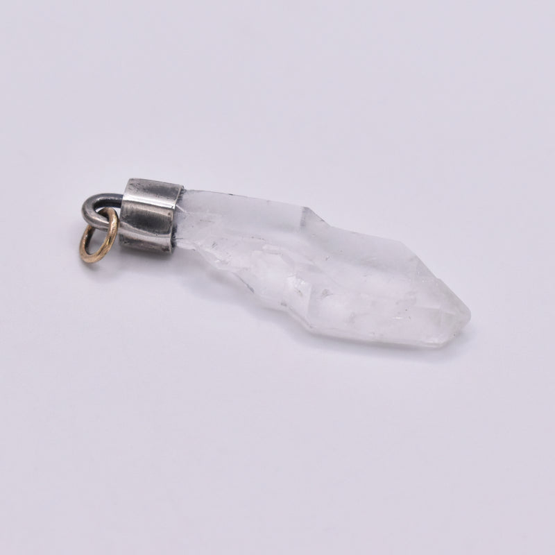 Handmade Faden Quartz Sterling Silver Crystal Pendant